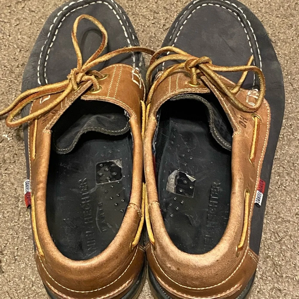 Daniel Hechter Paris Tan Gray Leather‎ Original Moccasins Size US 10 EU 44